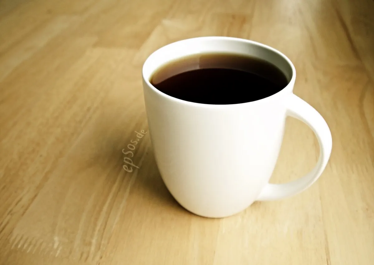 Cup of hot tea steaming