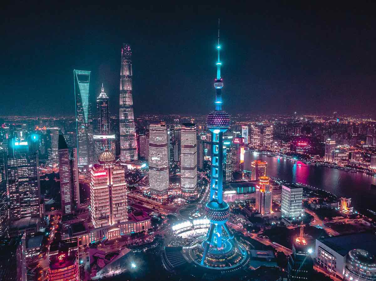 Shanghai financial district skyline