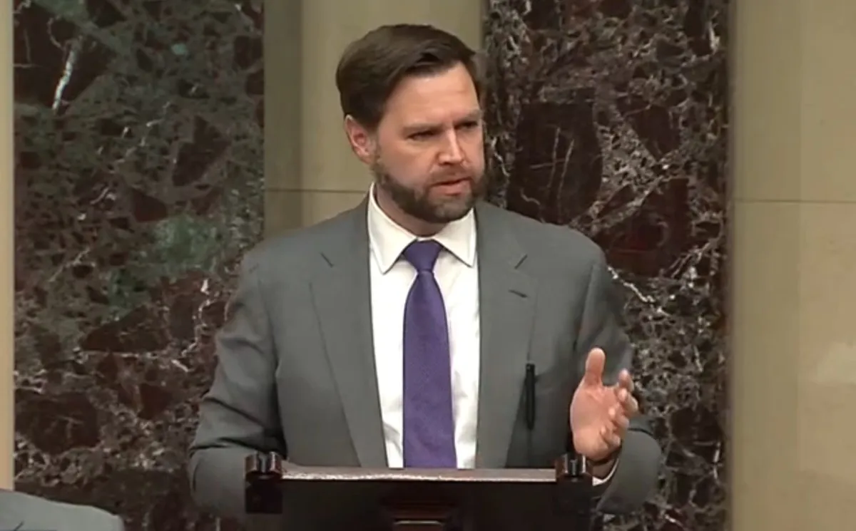 JD Vance în Senatul SUA, 2024 — foto de arhivă, nu de la Pituffik