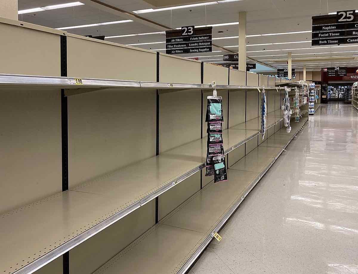 supermarket shelves groceries shopping