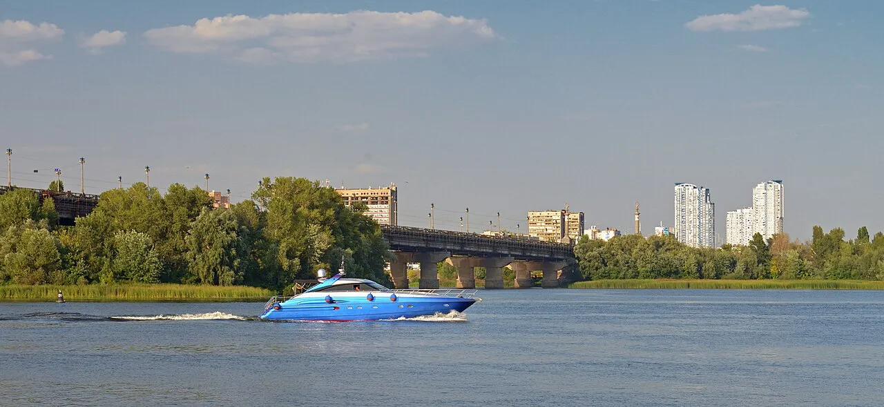 Kyiv bridge Dnieper river