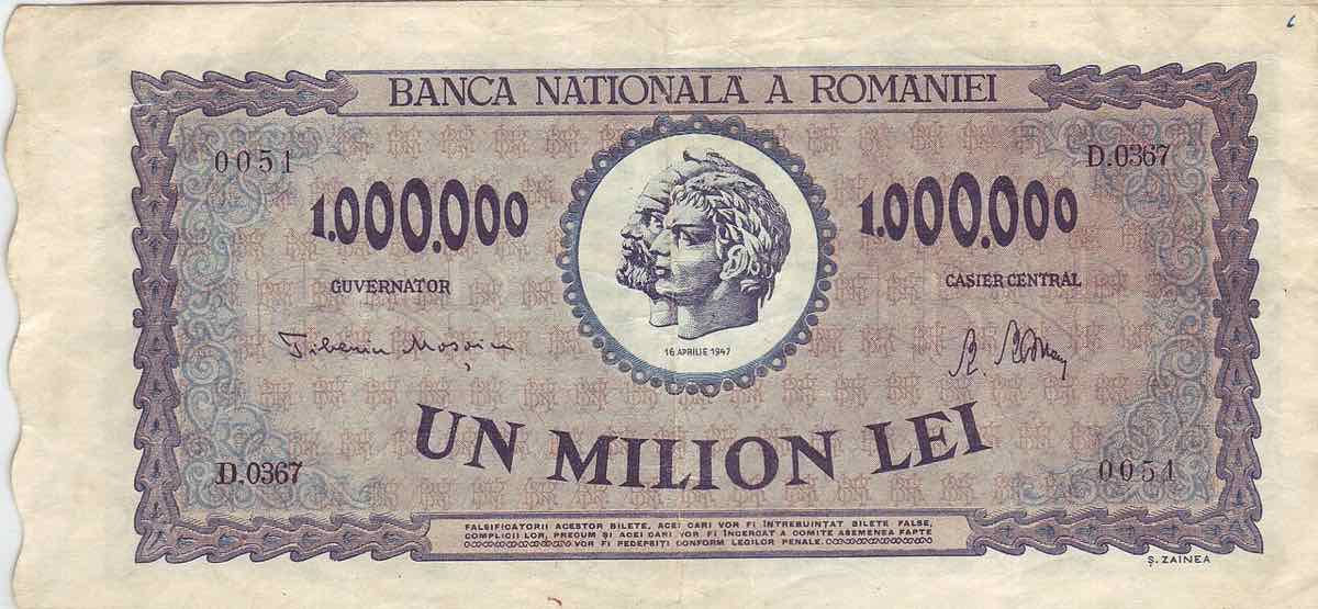 Romanian leu banknotes money