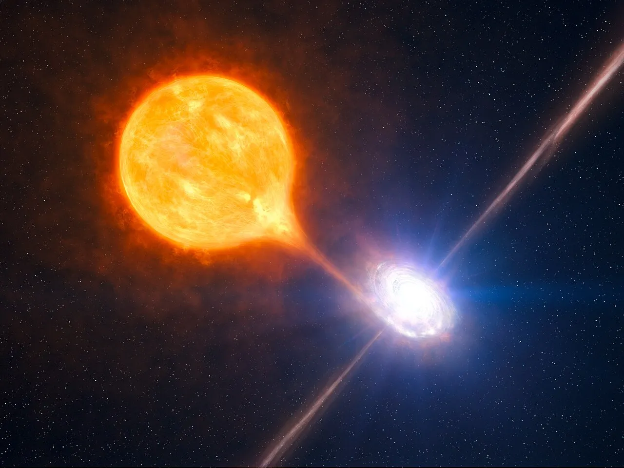 artist impression black hole X-ray binary jet