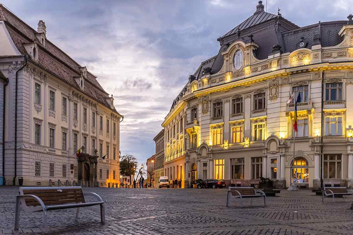 Sibiu Romania city street