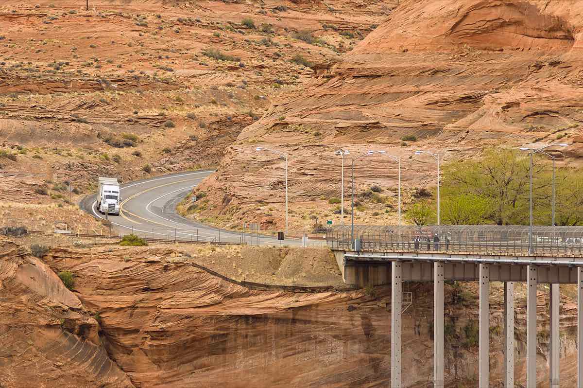 Semi-trailer truck highway United States