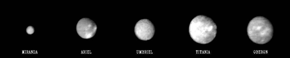 Ariel moon Uranus Voyager 2